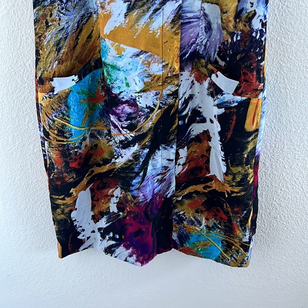 Milky Way Art By Adeline Yeo Art to Wear Dress Button Front Statement Small - Picture 5 of 8